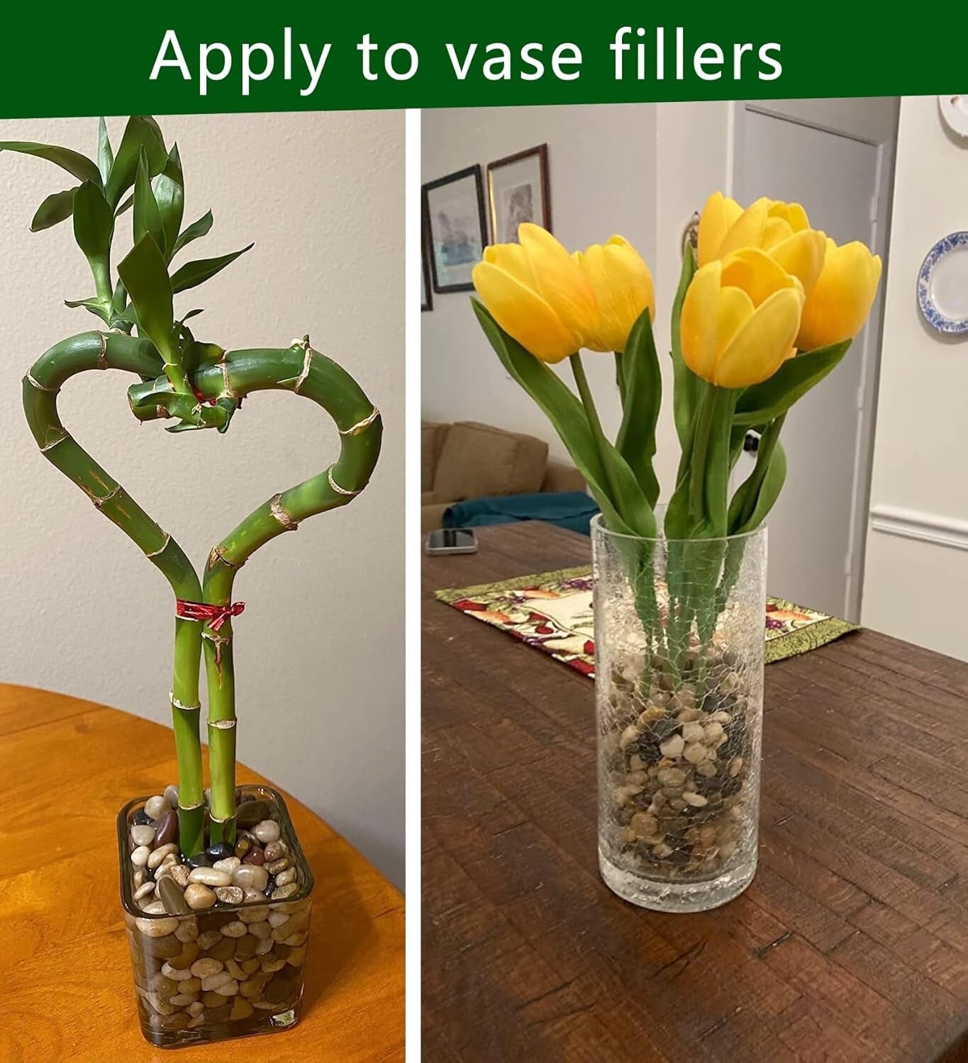 40 LBS Natural River Rock Stones – Decorative Polished Pebbles for Landscaping