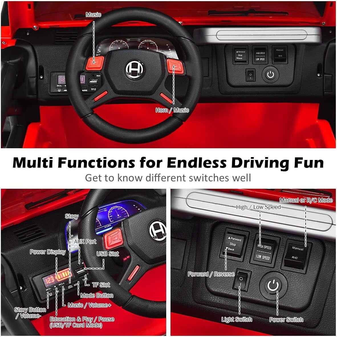 2-Seater Kids Ride-On Truck: 12V Battery Electric Vehicle with Remote Control