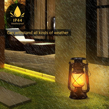 Load image into Gallery viewer, 2-Pack Solar Lanterns: Vintage Outdoor Hanging Lights with Flickering Flame