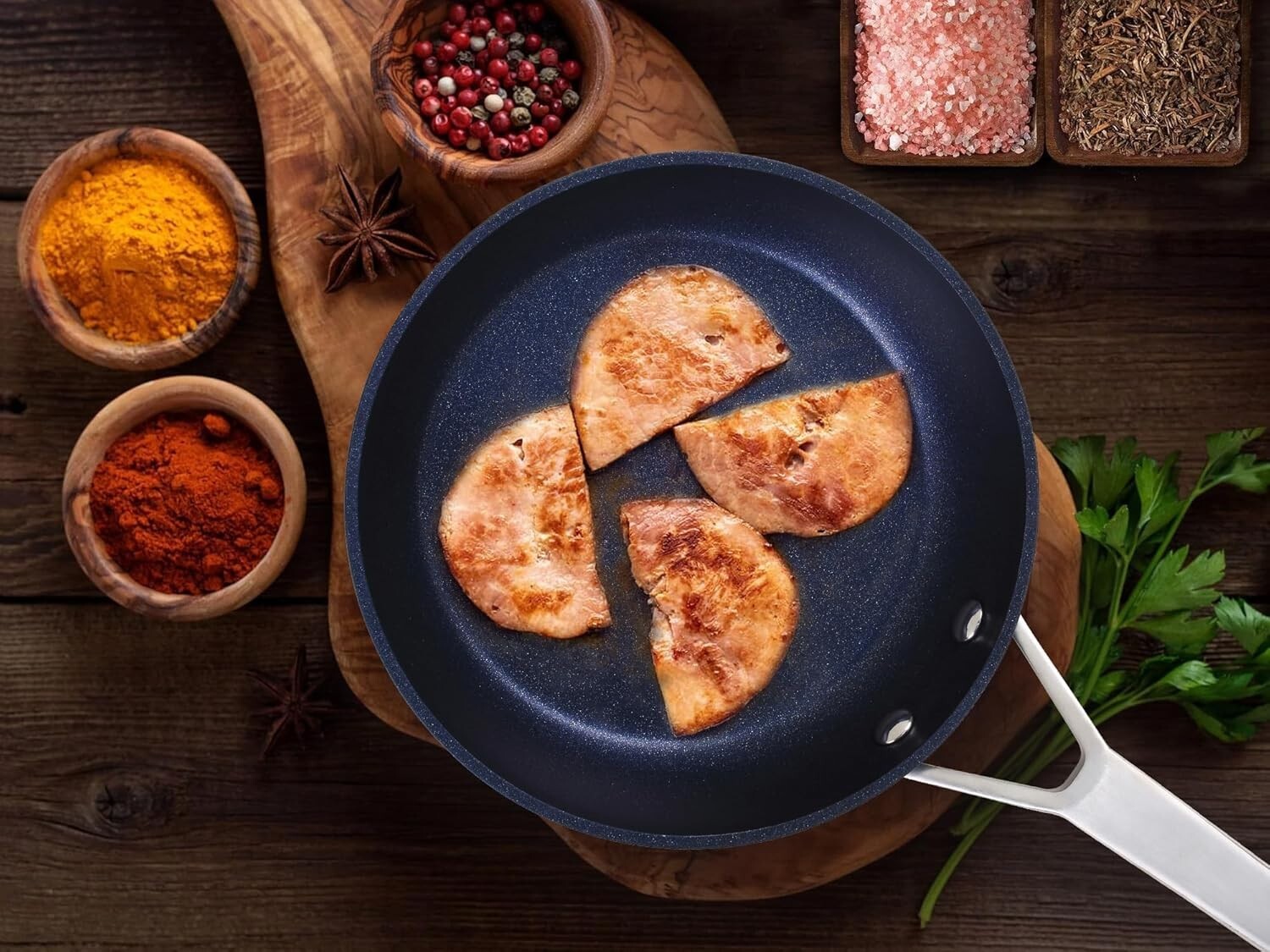 Premium 10-Inch Nonstick Frying Pan with Lid - Comfortable Handle & Easy Care