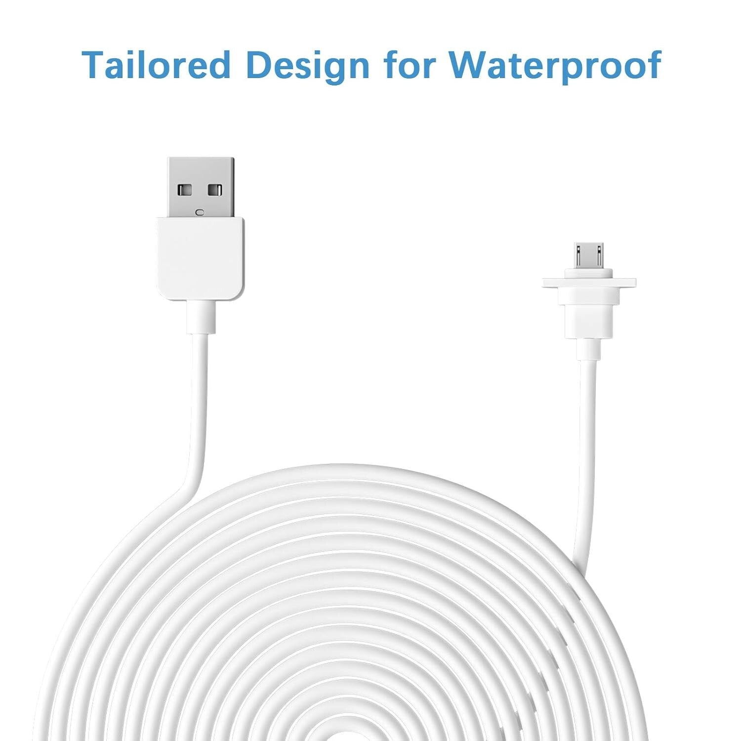 EufyCam 2C/Pro Charging Cable - Outdoor Extra Long 30ft Power Cord with Adapter