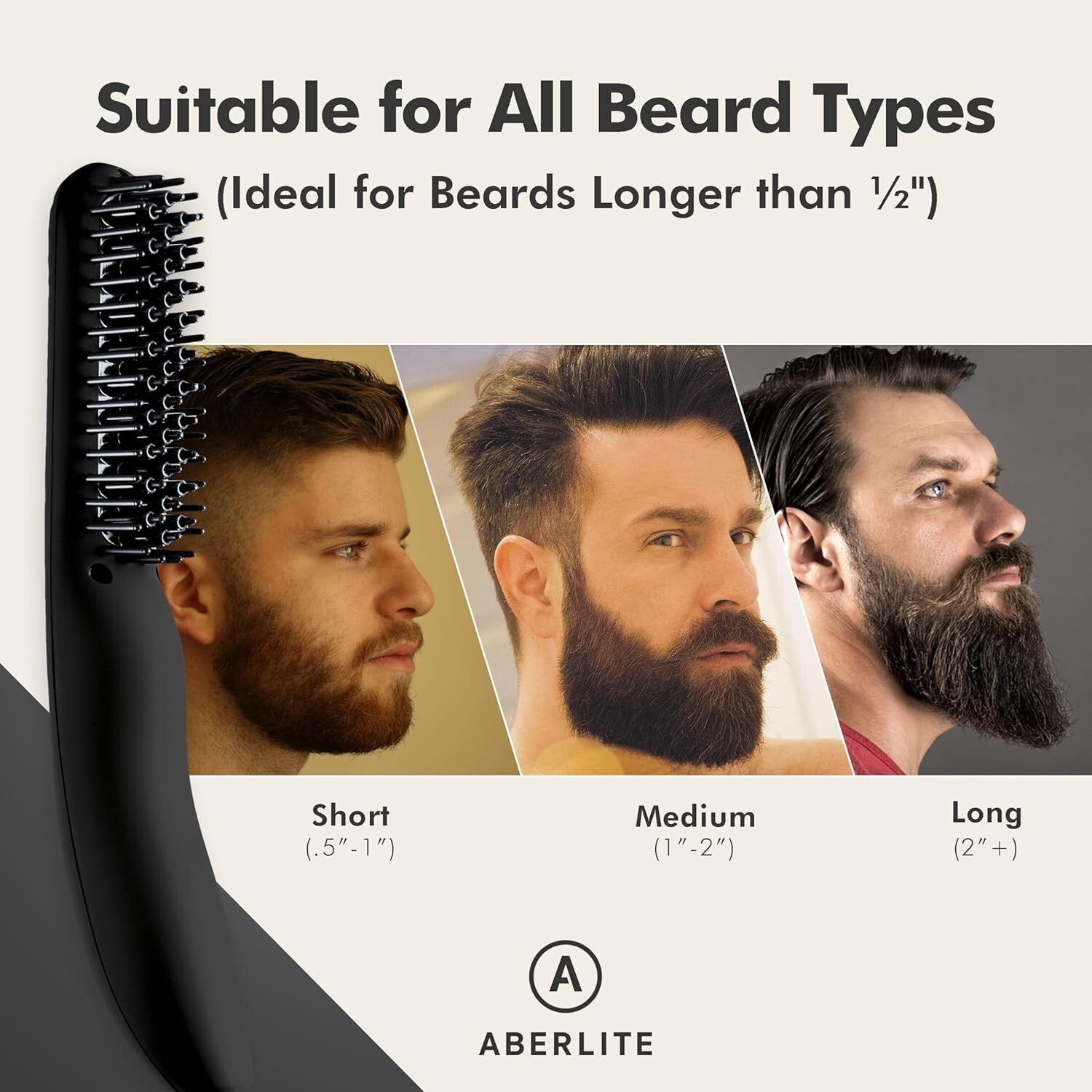 Heated Beard Straightening Brush - Perfect Grooming Tool for Men’s Beards