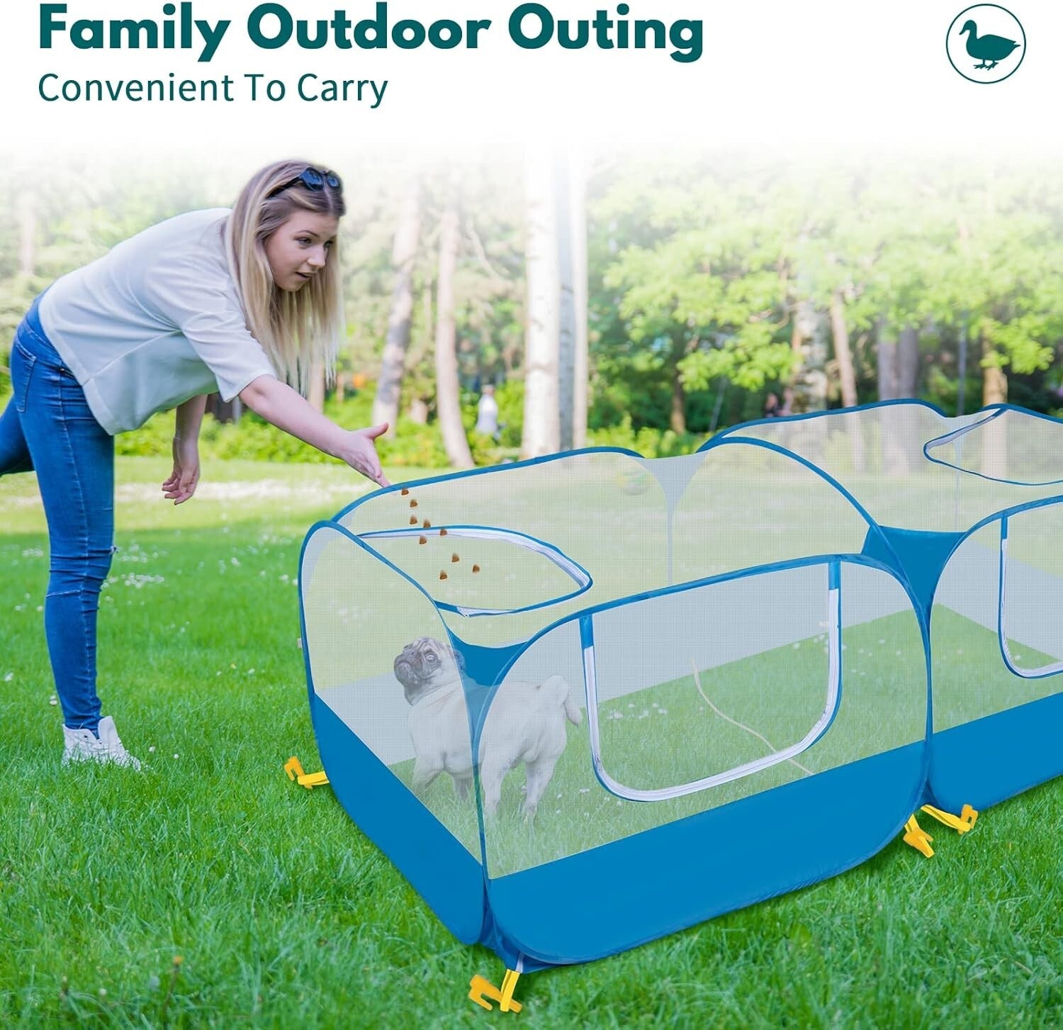 Multi-Use Small Animal Enclosure with Removable Base - For Cats, Rabbits & More