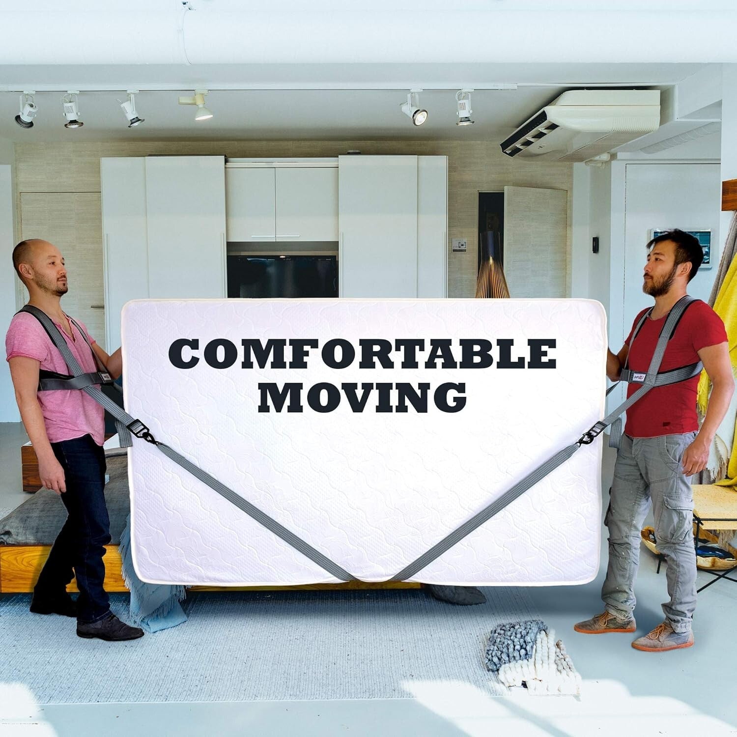 Adjustable Nylon Shoulder Carrying Straps for Efficient Moving - 4-Piece Set