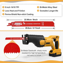 Load image into Gallery viewer, Premium Non-Stick 9" Reciprocating Saw Blades 25 Pack - Ideal for Professionals