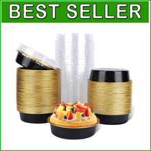 Load image into Gallery viewer, 120 Pack Disposable Aluminum Ramekins with Lids – Perfect for Baking Delights