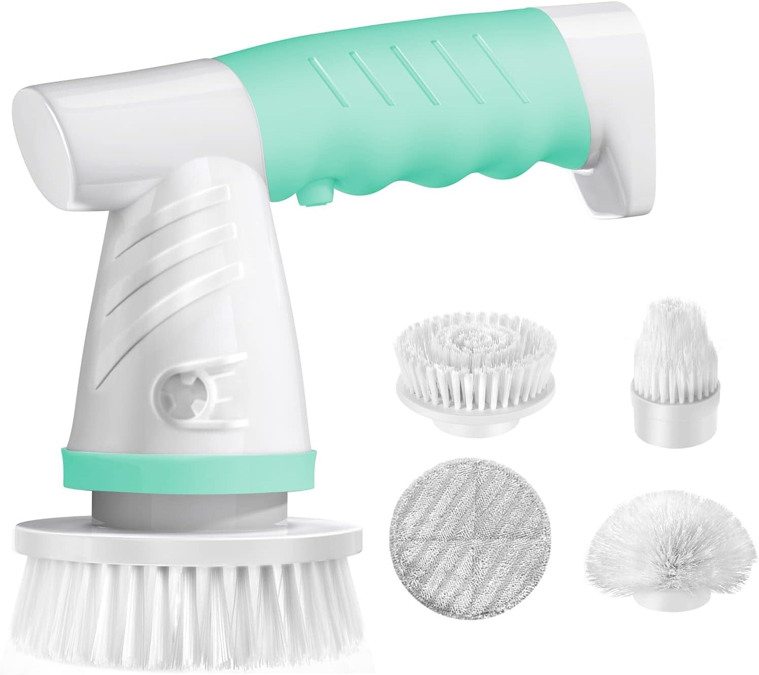 Lightweight Rechargeable Electric Spin Scrubber with 4 Brush Heads – Beach Glass