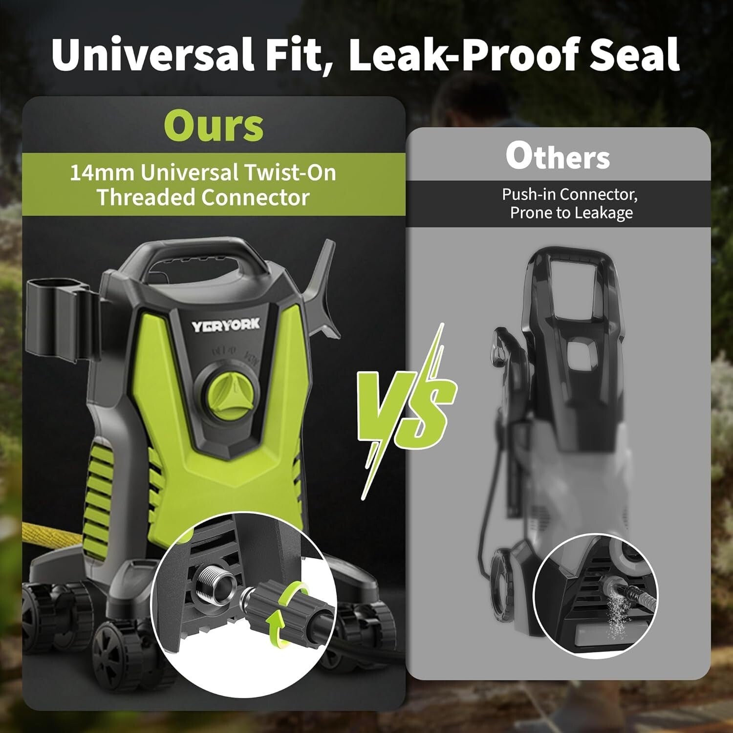 Versatile Electric Pressure Washer 3500 PSI with Stainless Steel Lance & Wheels