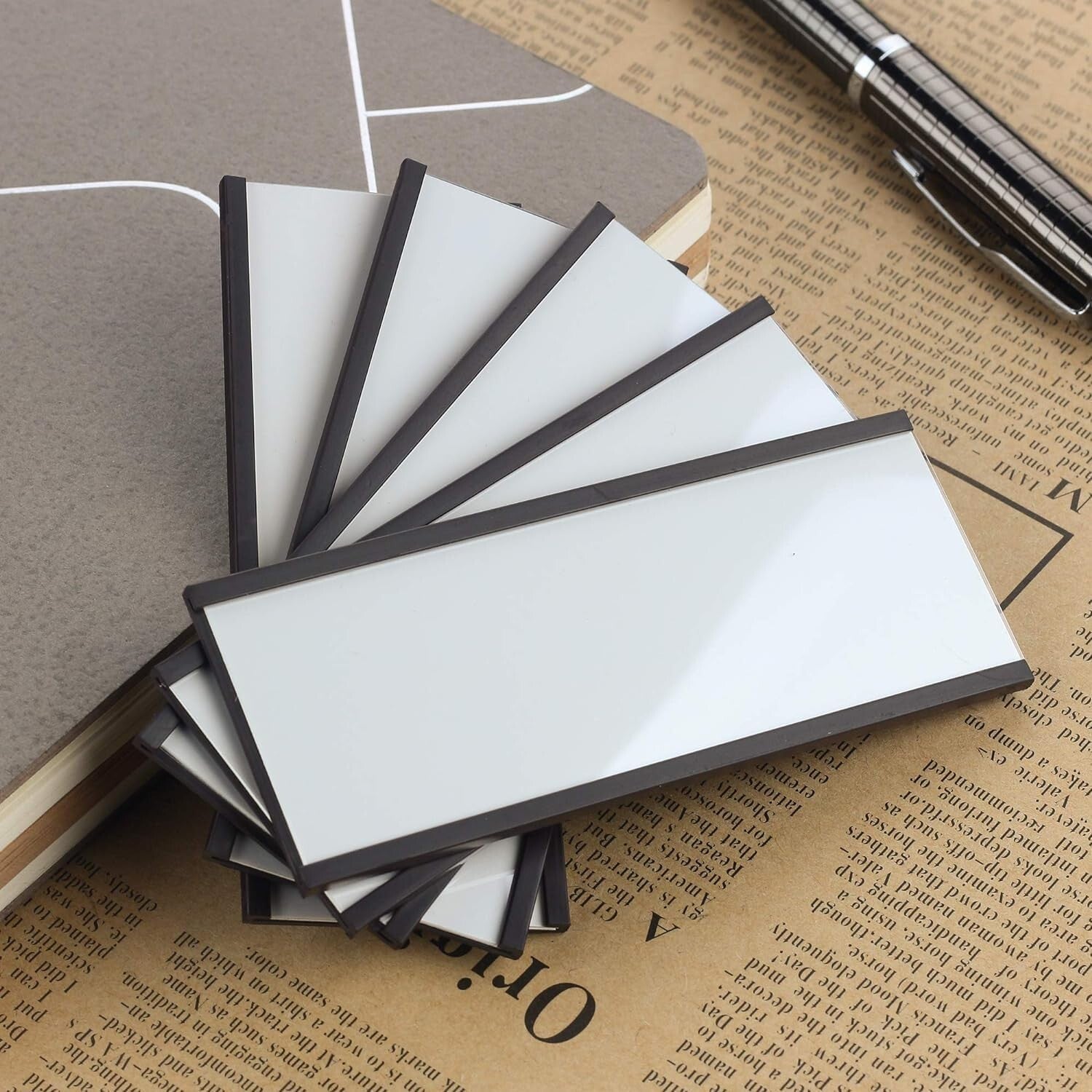 C Channel Magnetic Label Holders - 50 Packs, 5" x 3" Weatherproof for Easy Use