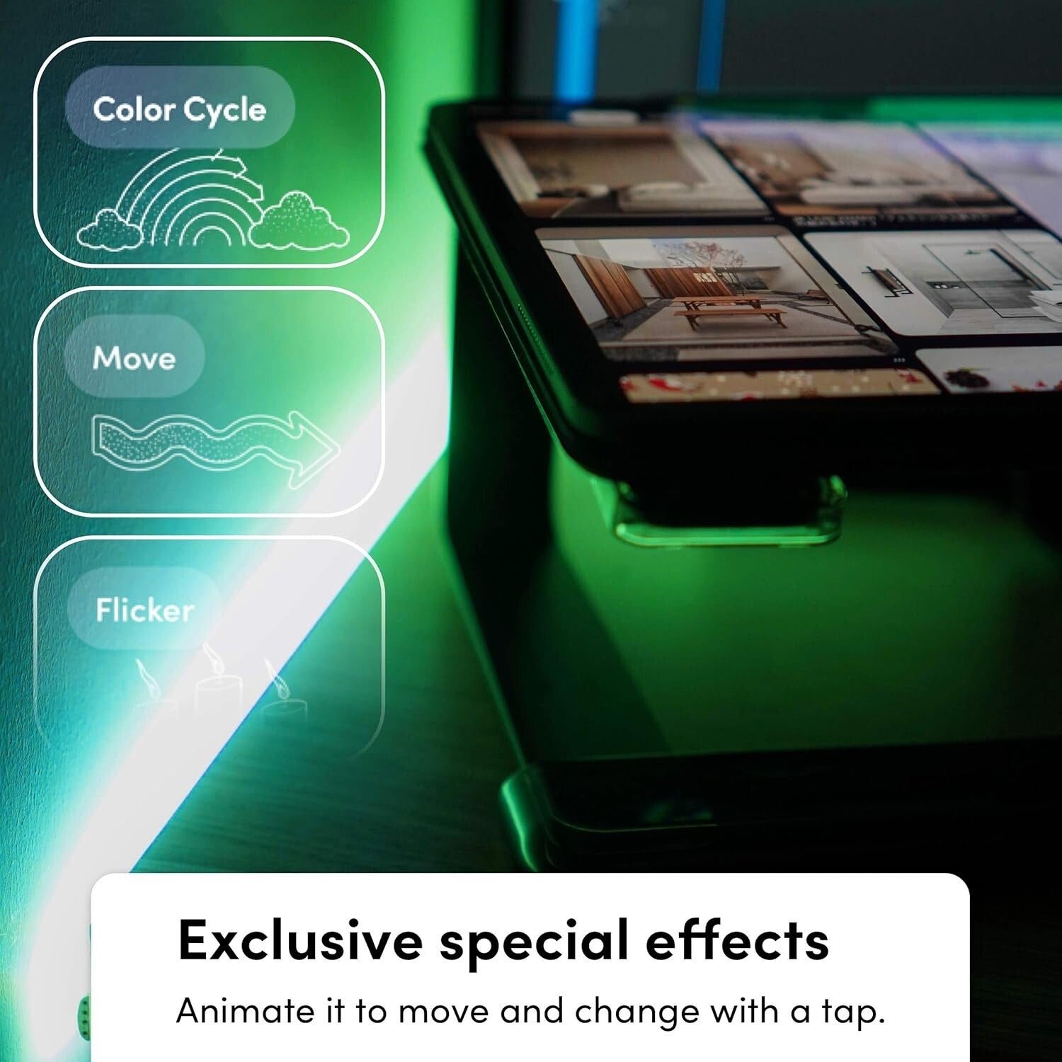 Responsive 80" LED Lightstrip and Two Smart Bulbs - Ultimate Color Experience