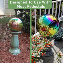 Load image into Gallery viewer, Vibrant 12" Stainless Steel Gazing Globe - Perfect for Modern Garden Design