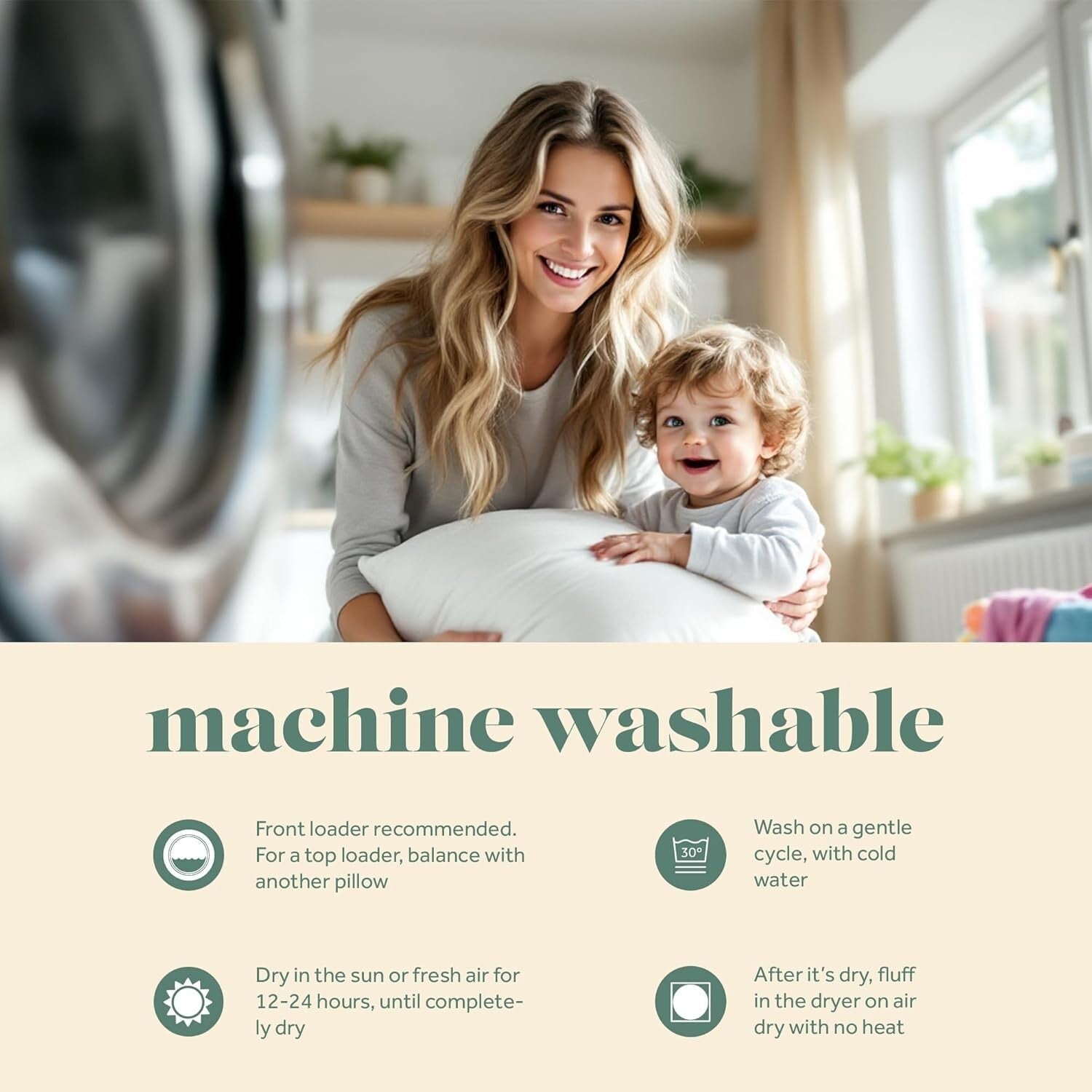 Ergonomic Toddler Pillow - 800 Fill Power Goose Down, 13x18 Inches, **Hypoall...