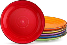 Load image into Gallery viewer, Assorted Color 10.5-inch Ceramic Dinner Plates - Microwave &amp; Dishwasher Safe