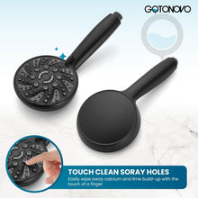 Load image into Gallery viewer, Modern Wall-Mount Shower Faucet Kit in Matte Black - 6 Spray Handheld Included