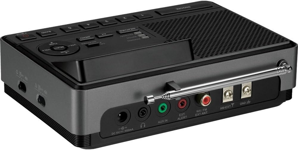 All-in-One NOAA Weather Alert Radio with LCD, Alerts & Auxiliary Connectivity