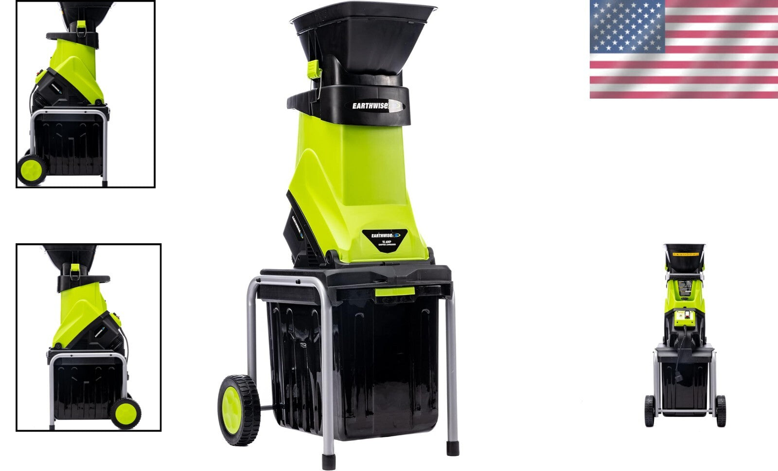 Compost-Ready Electric Yard Chipper with Collection Bin - Efficient Shredding