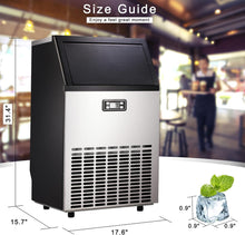 Load image into Gallery viewer, Commercial 48 lbs Stainless Steel Ice Maker with Quick 00 Lbs Daily Production