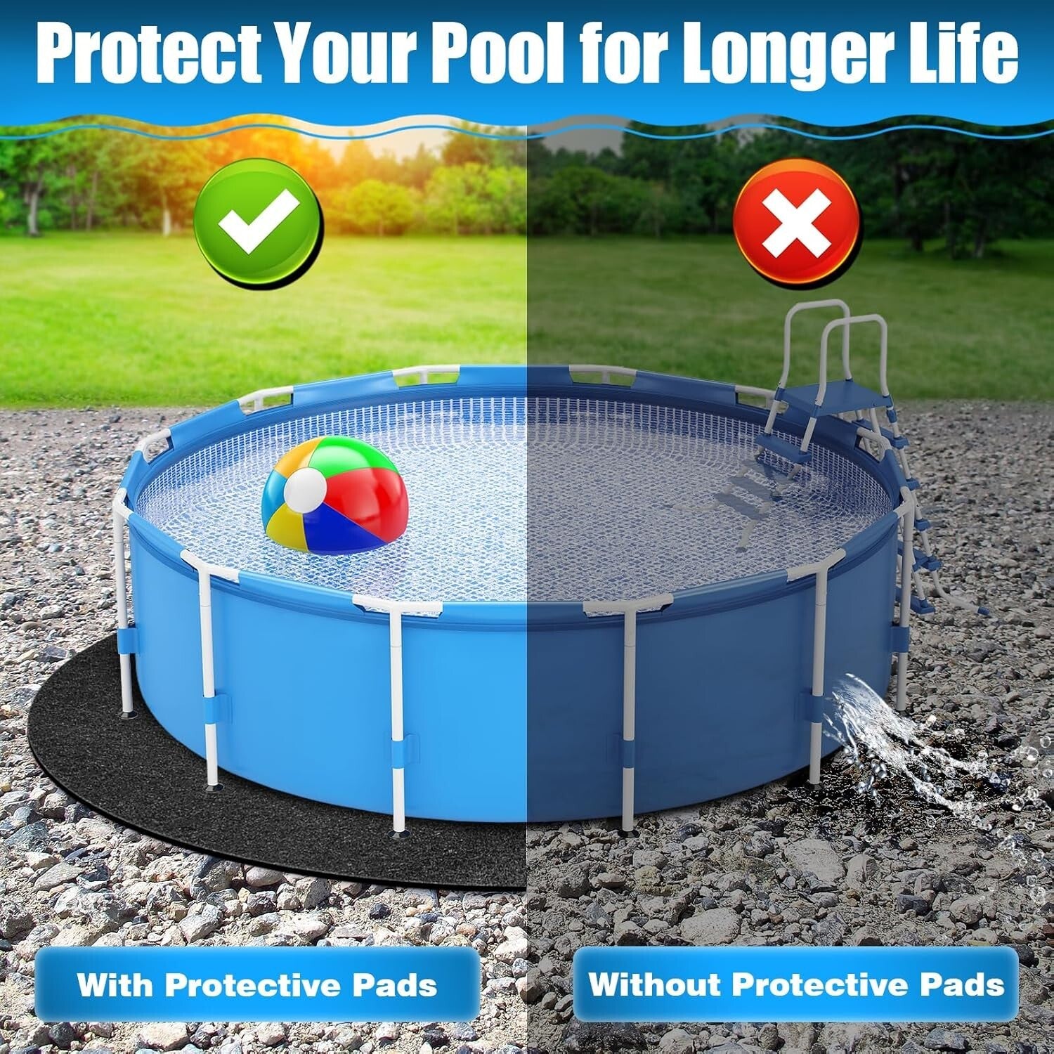 10ft Thickened Felt Pool Liner Pad for Above Ground Pools – Ultimate Protection