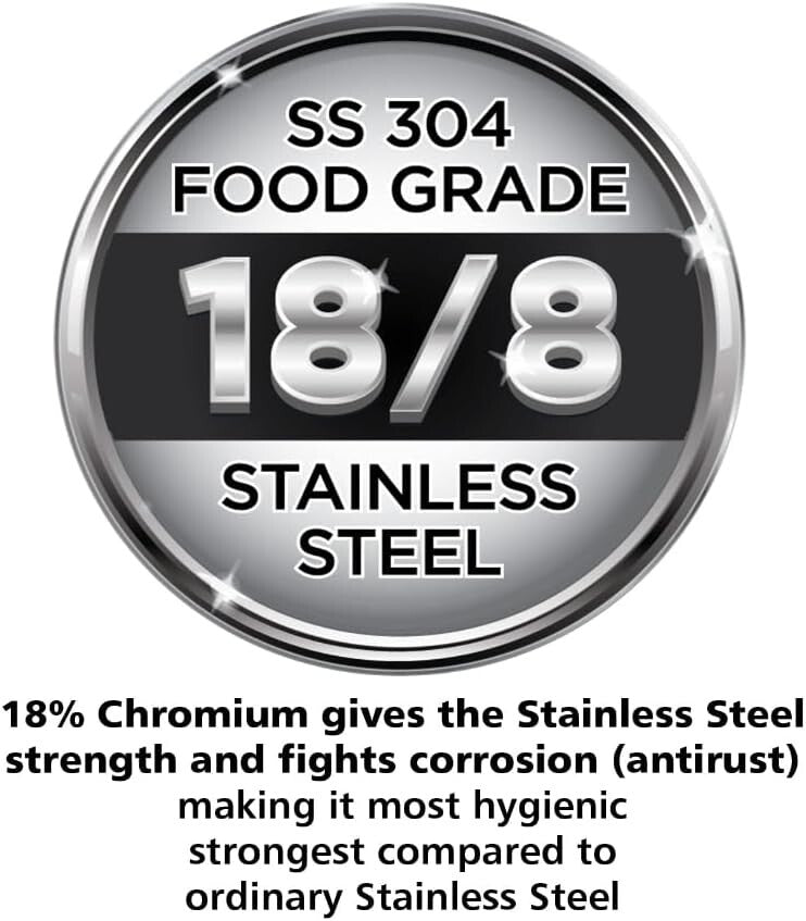 5-Liter Silver Pressure Cooker - Induction & Gas Compatible, Efficient Cooking