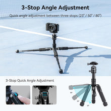 Load image into Gallery viewer, Compact 20" Aluminum Tripod with 360° Versatile Ball Head &amp; Smartphone Holder