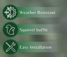 Load image into Gallery viewer, Squirrel-Proof 2 Arm Bird Feeder Pole Set with Durable Baffle &amp; Ground Twister