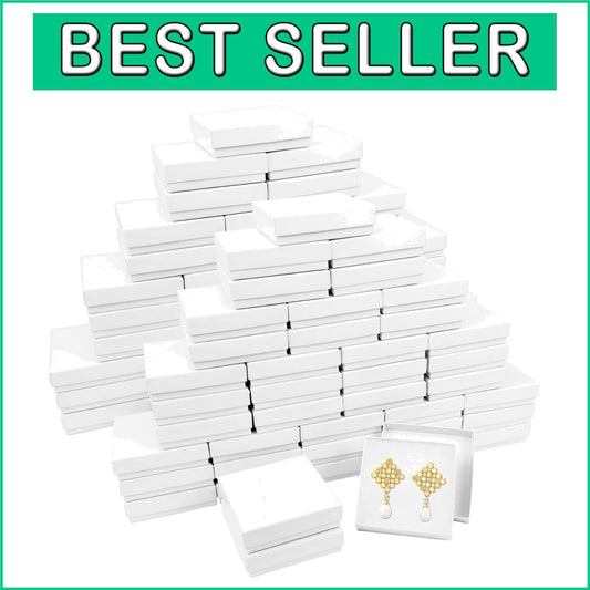 Customizable Cotton-Filled Jewelry Gift Boxes - Ideal for Gifts & Displays