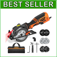 Load image into Gallery viewer, Compact 5.8A Circular Saw w/Metal Handle &amp; Laser - Stable &amp; Precise Cuts