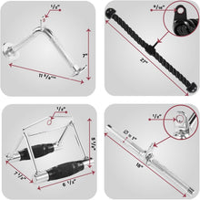 Load image into Gallery viewer, Versatile Tricep Press Down Cable Machine Attachment Set for Home Gym Workouts