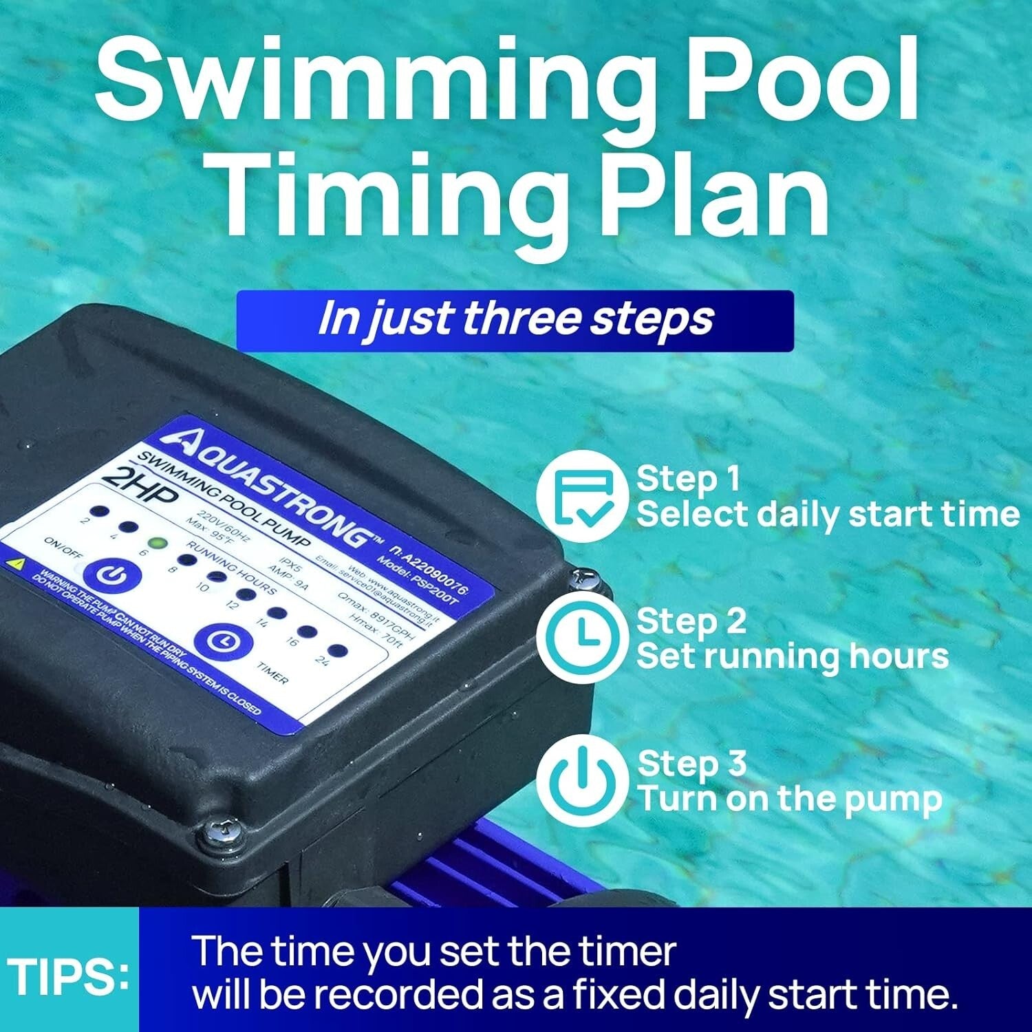 ETL Certified 2HP Pool Pump with Integrated Timer - For Every Pool System