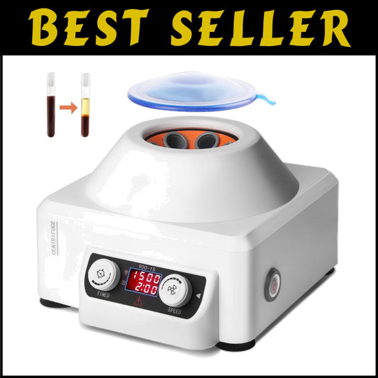 Compact Laboratory Centrifuge - 6x10ml with Digital LCD Timer & Safety Features