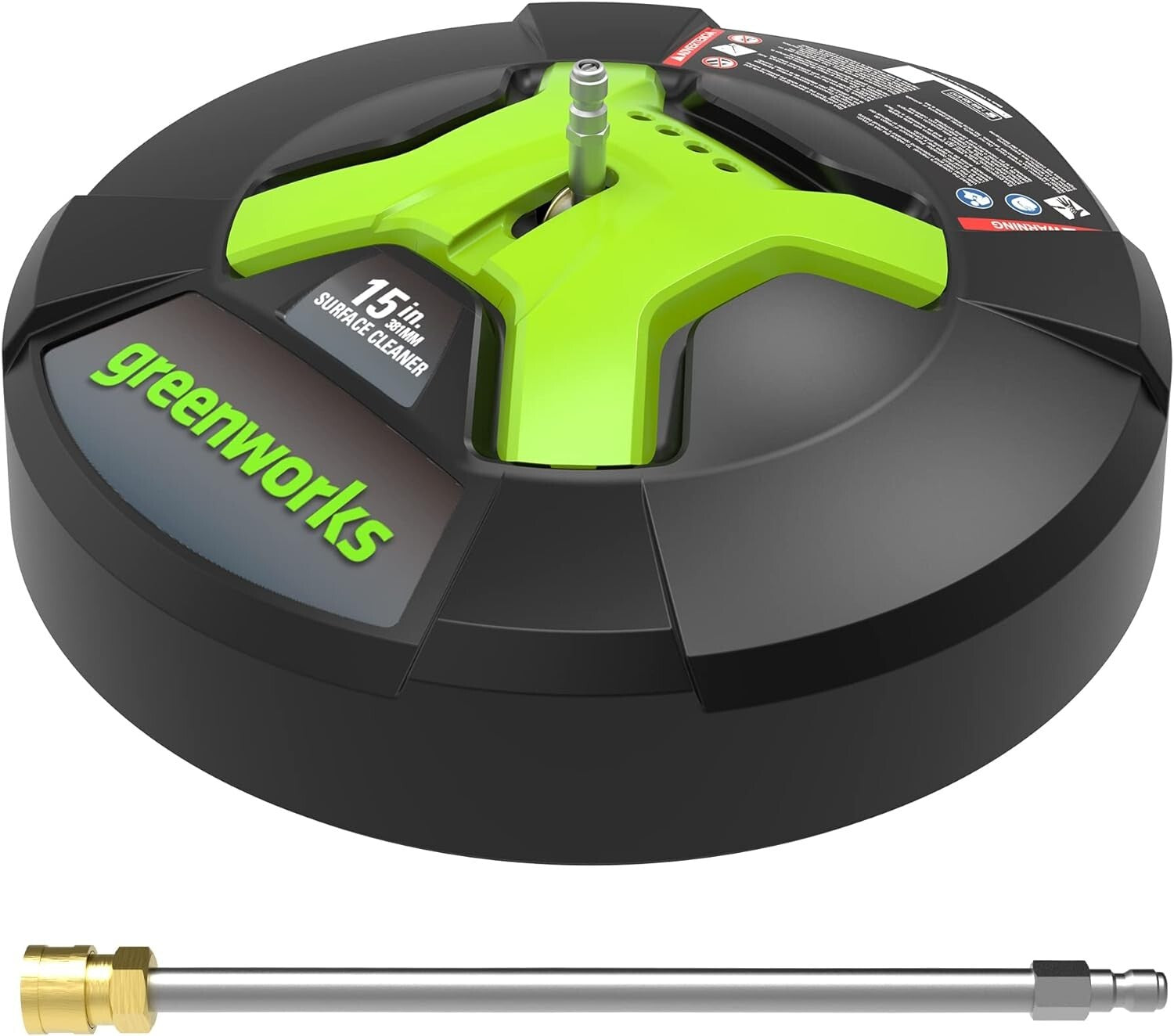 Compact 15-Inch Green Surface Cleaner with 26 oz Tank - Ideal for Quick Cleaning