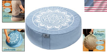 Load image into Gallery viewer, Premium Velvet Yoga Cushion with Posture Support - Beautiful Mandala Design