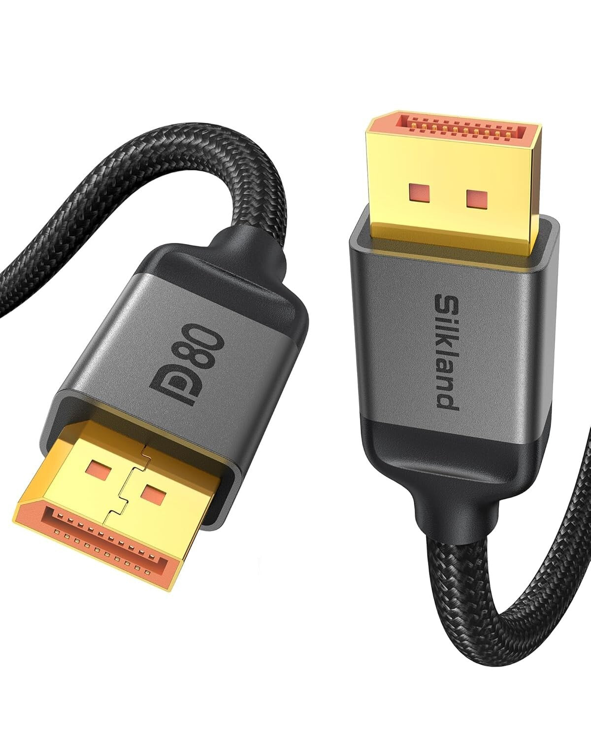 Durable 80Gbps DisplayPort Cable 2.1 - Ideal for Multi-Monitor Gaming Setups