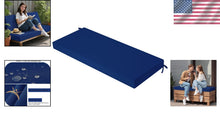 Load image into Gallery viewer, Stylish Waterproof Patio Bench Cushion with Memory Foam - Secure Ties, 42x18