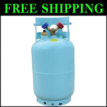 Load image into Gallery viewer, Blue Powder Coated Refrigerant Recovery Cylinder - 30 lb with 1/2" ACME Fittings