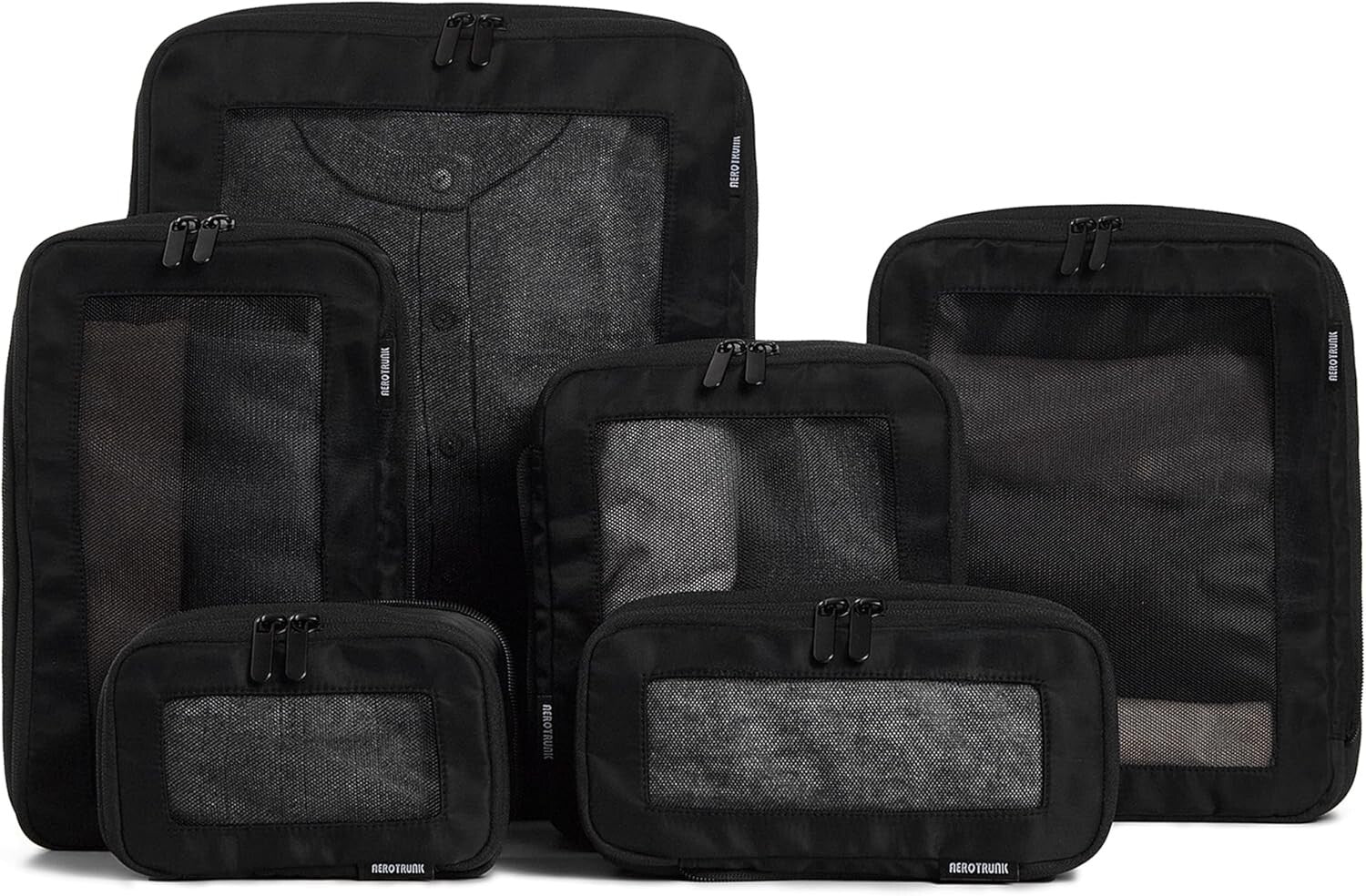 Durable Nylon Packing Cubes - Lightweight 6-Pack Luggage Organizers for Travel
