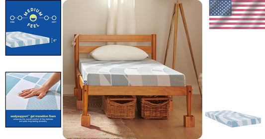 Dreamlife Gel Memory Foam Mattress 6” Twin - Breathable & Supportive Design