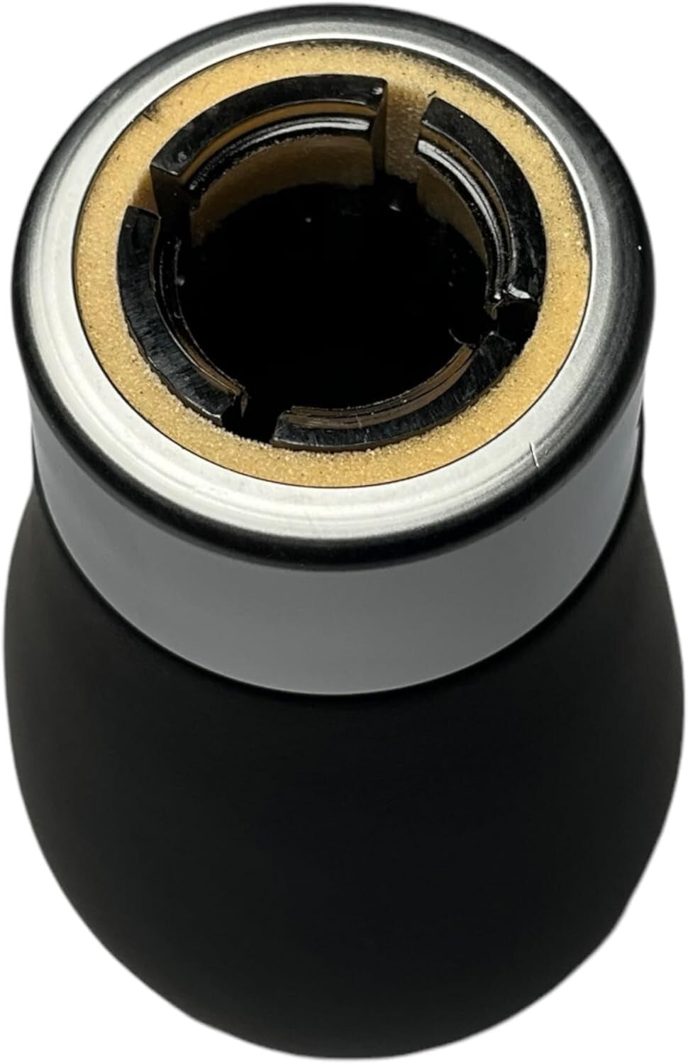 Sturdy Black Leather Gear Shift Knob for Ambidextrous Use - Vehicle Essential