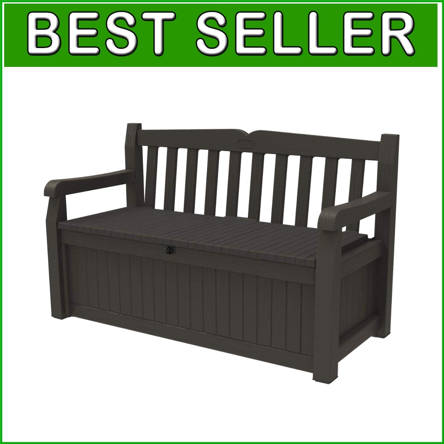 Elegant Outdoor Storage Bench - 70 Gallon Resin Deck Box for Patio & Seating