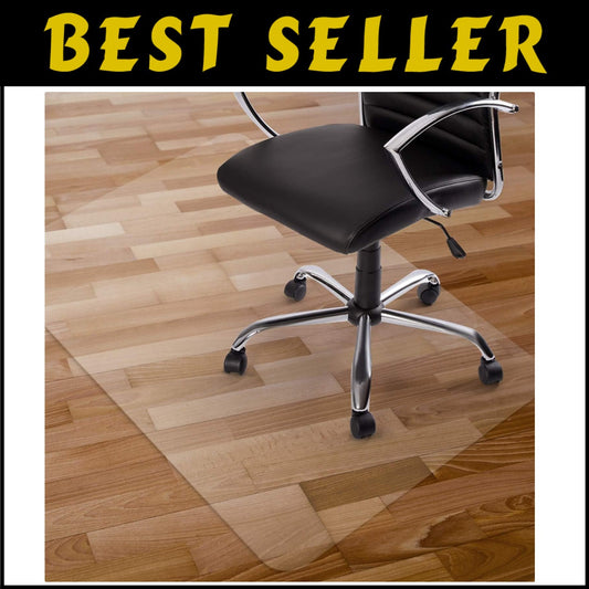 Versatile Hard Floor Chair Mat - 48" x 30" Rectangle - Non-Toxic PVC Protection