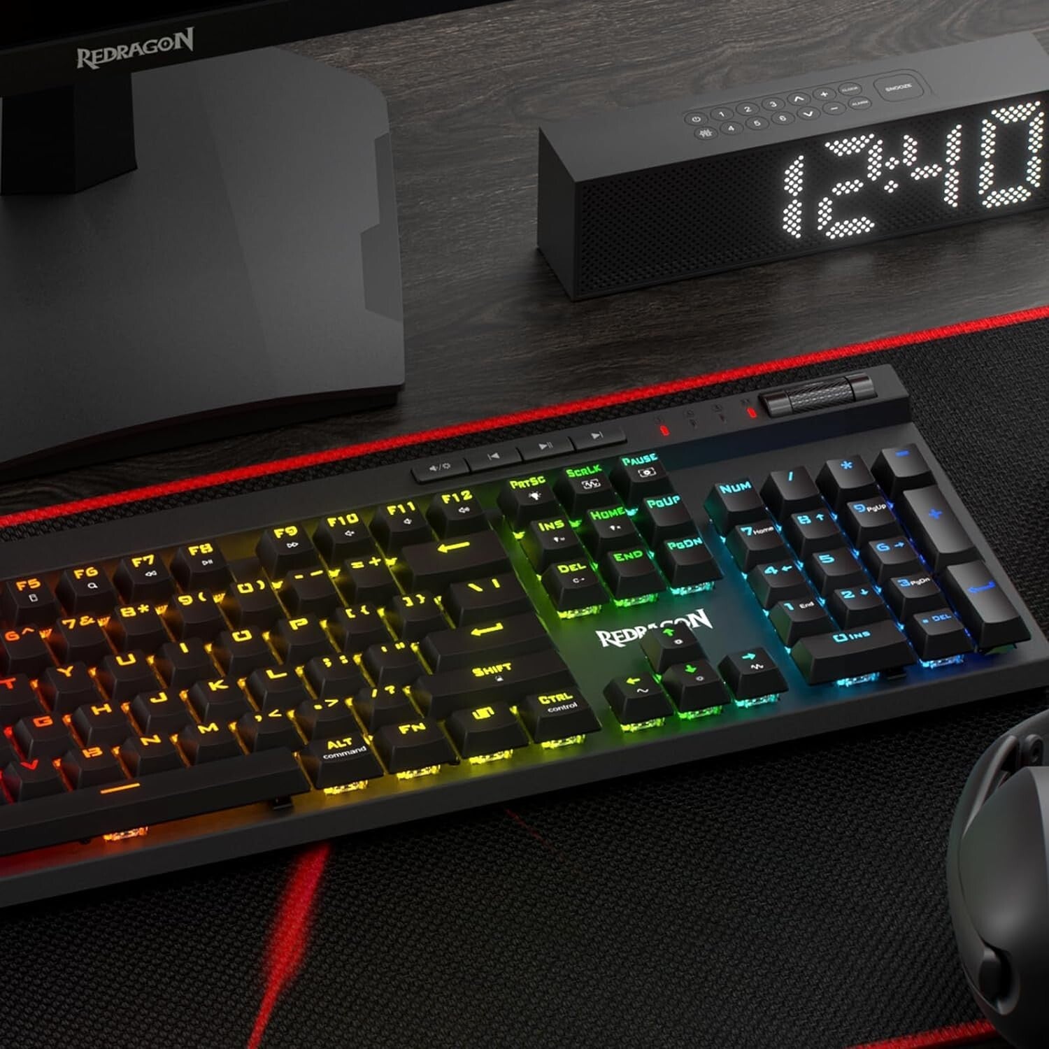104 Keys Mechanical Gaming Keyboard - Ergonomic Wireless RGB with Media Controls