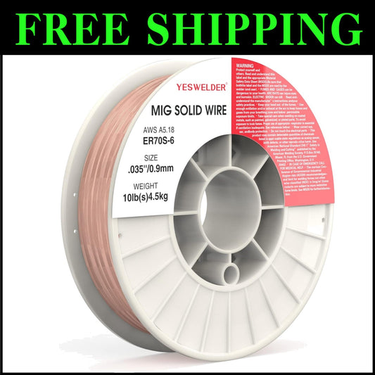10-Pound MIG Welding Wire - Durable 0.035-Inch Carbon Steel on ABS Spool