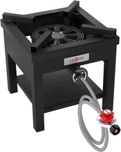 Load image into Gallery viewer, High-Efficiency 275,000 BTU Propane Cooking Burner with Adjustable PSI Regulator