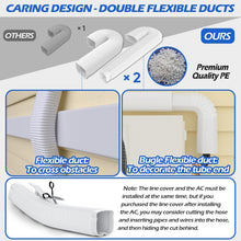 Load image into Gallery viewer, Waterproof Mini-Split Line Set Cover 3-Inch x 17 Feet - Durable PVC Solution