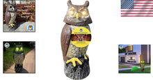 Load image into Gallery viewer, Solar Owl Guardian with Motion Detector &amp; Flashing Eyes - Outdoor Decoration