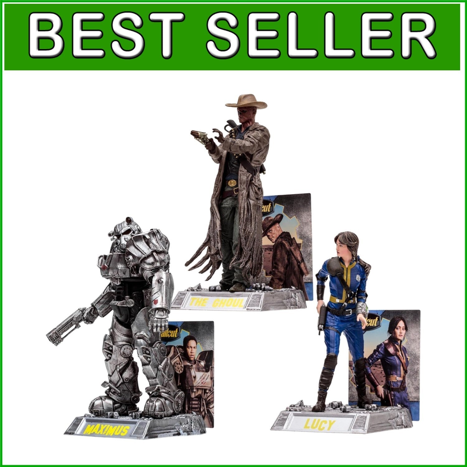 Limited Edition Fallout 6in Figures Set: Lucy, The Ghoul & Maximus with Extras