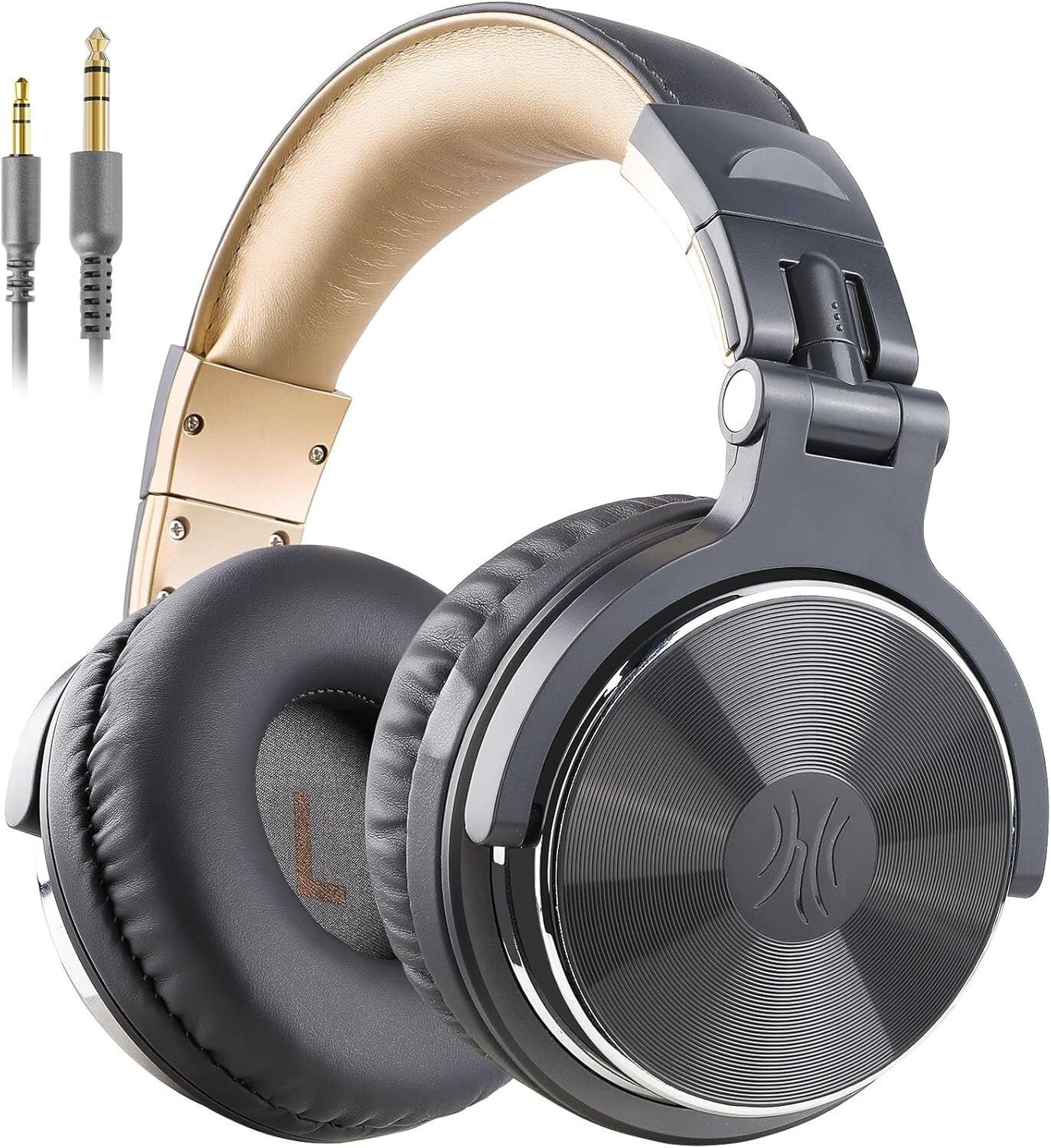 High-Sensitivity Studio Headphones with Adjustable Headband & Carrying Case