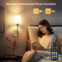 Load image into Gallery viewer, Rechargeable LED Wall Sconces - Elegant, Wireless, 12 Lighting Options, Set of 2