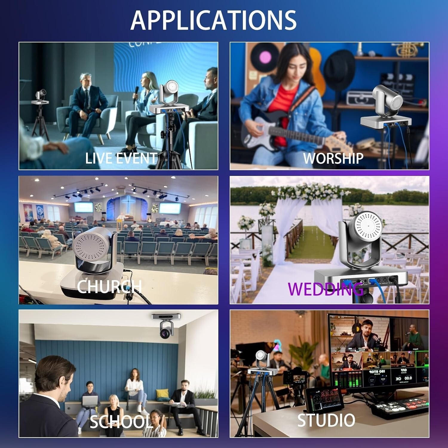 Compact 4K NDI Camera with AI Tracking & Multiple Output Options for Churches