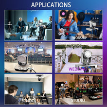 Load image into Gallery viewer, Compact 4K NDI Camera with AI Tracking &amp; Multiple Output Options for Churches